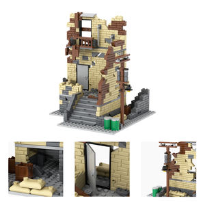 NOUVEAU Jouet de scène militaire de la Seconde Guerre mondiale, les ruines de la guerre, maison en ruine, brisée, bricolage, cadeau, ensembles de blocs de construction MOC, jouets pour enfants, MOC5096 - Product Image 6