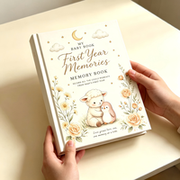 Livre de souvenirs pour bébé de sa première année, journal personnalisé pour bébé, album de souvenirs pour nouveau-né, livre d'enregistrement photo