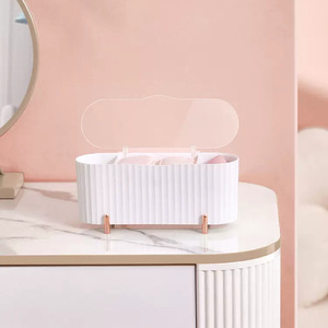 JUXINDA toz geçirmez pamuk ped kapaklı saklama kutusu hijyenik makyaj ped tutucu Vanity banyo organizasyonu için - Product Image 2