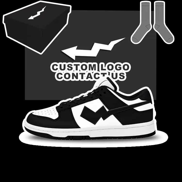 Designer benutzer definierte Logo sb niedrigen Leder hersteller gedruckt original Retro-Plattform weiß Dunkes Männer Schuhe lässige Turnschuhe mit Box