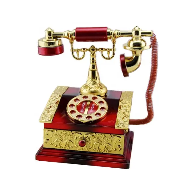 Classic Home Decoration Retro Telephone Jewelry Music Box For Gift