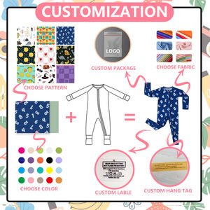 Pijamas Little Sleepers para Bebés, Niños y Niñas, Mono de Bambú y Viscosa, Ropa de Dormir para Recién Nacidos, Cierre YKK Bidireccional, Suave, 180-200 GSM, Todas las Temporadas - Product Image 4