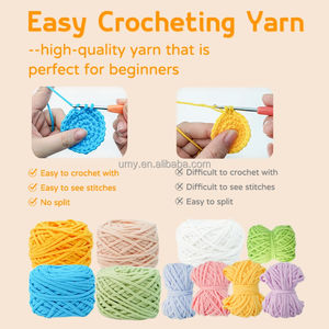 Suave felpa Cupcake juguete pastel Petit Kit De Crochet Para <span class=keywords><strong>Principiantes</strong></span> debutante Set Diy Crochet Kit con videos para <span class=keywords><strong>principiantes</strong></span> - Product Image 3