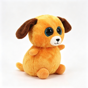 Peluche de perro naranja personalizado, peluche de perro con ojos brillantes, peluche de cachorro adorable, peluche de perro de cuerpo redondo - Product Image 5