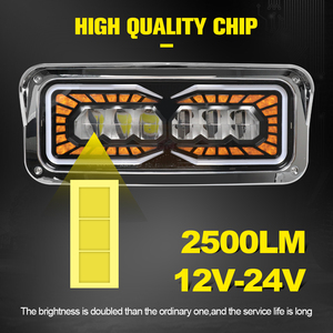 Dot 16x7 "hình chữ nhật vuông H4 kín chùm lần lượt ánh sáng DRL h4651 h4652 h4656 h4666 xe tải Led Đèn Pha cho kenworth cho <span class=keywords><strong>peterbilt</strong></span> - Product Image 6