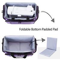 Fourre-tout amovible pour machine à coudre à roulettes avec coussin inférieur Sac à main portable