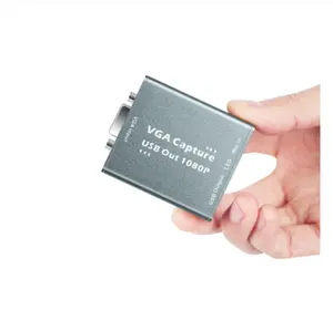 Konverter VGA ke USB, perangkat pengambilan Video Mini 1080p VGA Input beralih ke Usb Vga transmisi sinyal kotak rekaman portabel