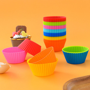 Silicone Muffin Cups Cylindrical Easy Demoulding Baking <b>Mold</b> For <b>Cake</b> Chocolate Soap Making Oven Safe - Product Image 2