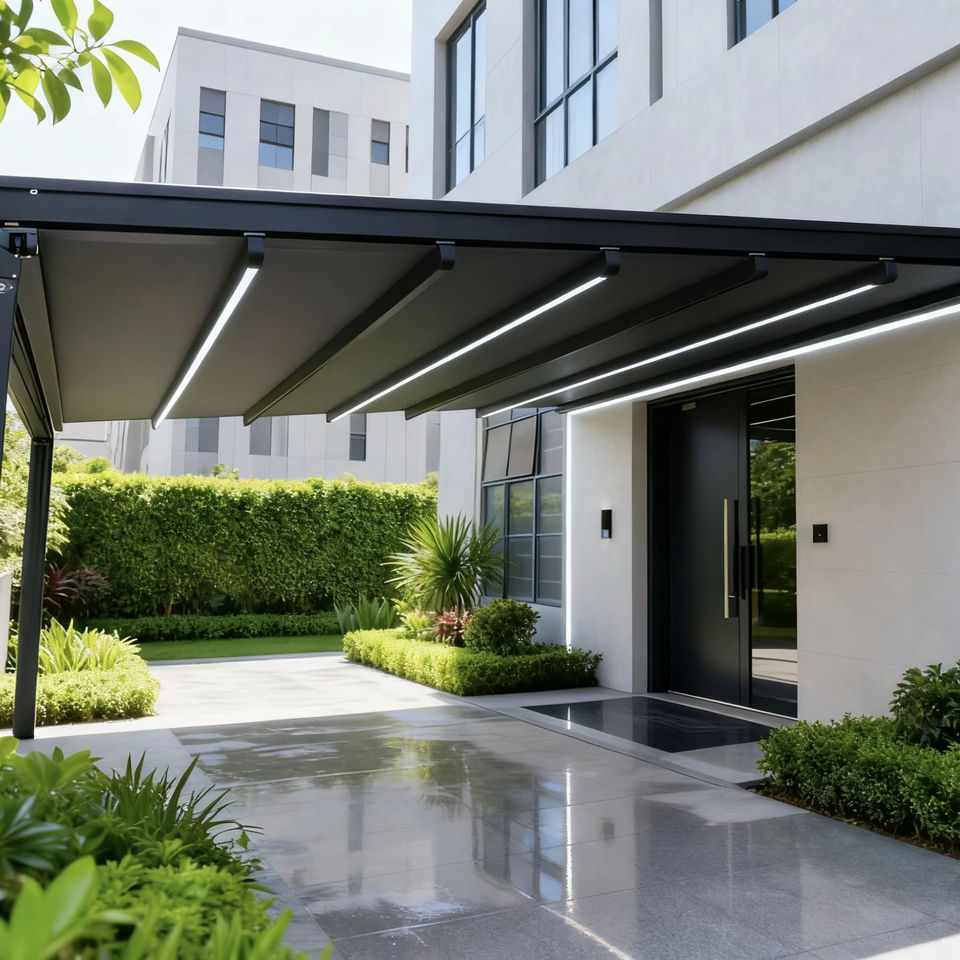 AiKeLi Villa Courtyard Luxury Modern Electric Sunshade Canopy Remote ...