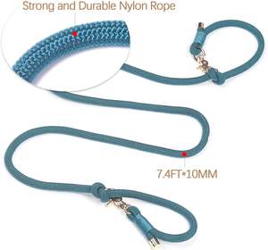 Hands-Free Strong Sturdy <strong>Dog</strong> Leash Nylon <strong>Rope</strong> Set with Custom Multicolored Velvet Bowknot <strong>Dog</strong> Poop Bag Slip <strong>Rope</strong> Leads Training - Product Image 3