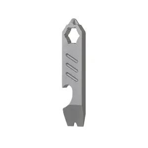 Alat Multi linggis Mini paduan Titanium EDC Pry Bar Multi Tool alat EDC portabel multifungsi, pembuka botol, alat darurat luar ruangan