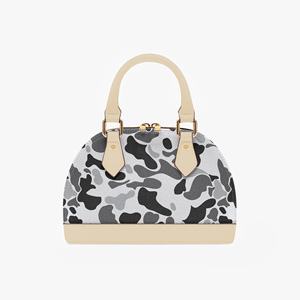 Bolso de Mano Tipo Concha para Mujer, Diseño Personalizado con Estampado de Camuflaje Desértico, Piel Sintética, Acrílico, Camuflaje Nube, Moda - Product Image 3