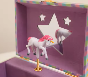 Wholesale Unicorn Wind-Up Eco-Friendly Musical Jewelry <b>Box</b> 90s Sound Duration Cute Rainbow Design <b>Soft</b> Lining Children's <b>Box</b> - Product Image 5
