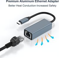 Dajiang OEM personalizado USB C a Ethernet adaptador RJ45 a tipo C Gigabit Ethernet adaptador 1Gbps para Windows y Mac OS adaptador