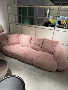लक्जरी प्यार सीट छोटे सोफे आधुनिक फर्नीचर सोफा फ्राई गुलाबी सोफे फर शॉगी फ्फी आधुनिक सोफे फर सोफा - Product Image 6