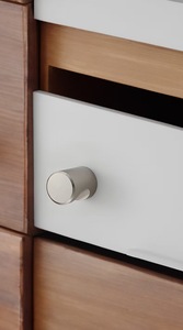 Aluminium Aloi Modern lubang tunggal kabinet tombol logam pegangan pintu untuk dapur kamar tidur makan furnitur dan laci lemari - Product Image 5