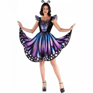 Costume di Halloween con <span class=keywords><strong>Farfalla</strong></span> Girevole, Abito Elegante e Delicato per Donne Adulte, Set con Copricapo, Outfit per Spettacoli - Product Image 2