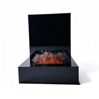 Vente directe d'usine, présentoir à chaussures moderne personnalisé avec éclairage LED à effet de flamme simulée, présentoir de vente au détail