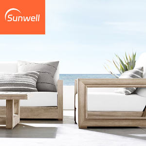 Ensemble de meubles de <span class=keywords><strong>jardin</strong></span> en teck massif moderne et luxueux, 4 places, canapé de <span class=keywords><strong>salon</strong></span> imperméable pour hôtel, villa, patio - Product Image 2