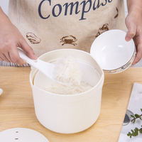 Cuiseur à riz micro-ondes cuiseur à vapeur cuisine bols de cuisson ensemble pour la préparation du riz et la cuisson à la vapeur
