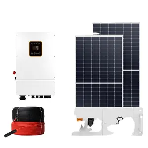家全体220v 1kw 3kw 5kw 6kw10kw家庭用太陽エネルギーシステムを実行しているポータブル太陽光発電システム