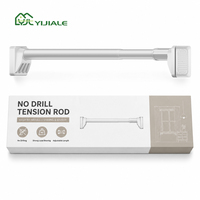 YIJIALE 800K Ensembles/Mois Vente en Gros Tringle à Rideaux Robuste en Acier au Carbone avec Verrou Interne 32mm 62.9-157.4in pour Fenêtre de Salon
