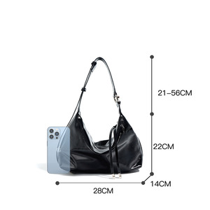Sac Hobo de Luxe en Cuir de Vachette Pleine Fleur Brillant de Qualité Supérieure pour Femme, Sac à Bandoulière Minimaliste, Fourre-tout Tendance, Sac à Main Féminin - Product Image 5