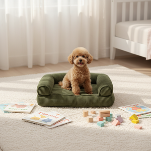 Lit pour <span class=keywords><strong>chien</strong></span> lavable en mousse à mémoire de forme, canapé-lit, lit pour animaux de compagnie en fausse fourrure chaude pour l'hiver, <span class=keywords><strong>tapis</strong></span> <span class=keywords><strong>anti</strong></span>-anxiété pour chats et chiens - Product Image 5