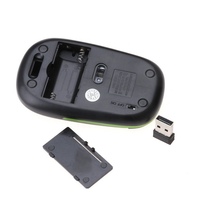 Ultra-mince 3D Mini souris sans fil 2.4G positionnement optique souris 4 boutons 1600DPI pour PC portable tablette de jeu