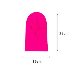 หน้ากากไหมพรมถักแบบสามรู หมวกไหมพรมถักแบบสกีมาส์ก บาลาคลาวา 3 รู - Product Image 2