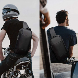 Bolso cruzado antirrobo impermeable para hombre, bolso de tela Oxford para uso diario, negro, azul, verde militar, camuflaje, color liso - Product Image 1