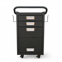 Armoire de soudage industrielle de luxe à 3 tiroirs, construction en acier de 1,0-1,8 mm, sur roulettes, autoportante, rangement d'outils rectangulaire