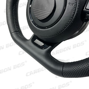 Funda de Cuero Negro de Cobertura Total para <span class=keywords><strong>Volante</strong></span> de Audi B8 B9 S4 Q3 Q8 A1 A3 <span class=keywords><strong>A4</strong></span> A5 A6 A7 R8 RS3 C7 Q5 Q7 S3 S5 8V - Product Image 4