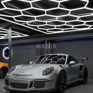 Lampes de travail en nid d'abeille 25 U LED à intensité variable et à courant alternatif Hexagonal Luces LED Para Garaje pour voiture Station Gym ou <span class=keywords><strong>Garage</strong></span> Plafond - Product Image 1