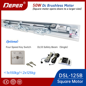 Kit de <span class=keywords><strong>Puerta</strong></span> <span class=keywords><strong>Corredera</strong></span> Automática con Control por Microprocesador, Fácil <span class=keywords><strong>Instalación</strong></span>, Bajo <span class=keywords><strong>Precio</strong></span>, <span class=keywords><strong>Motor</strong></span> sin Escobillas de CC de 50W para Centros Comerciales, Hoteles, Hospitales, 150 kg - Product Image 2