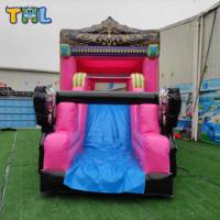 Château gonflable de princesse en gros, château gonflable commercial pour enfants avec toboggan, Castillos Juegos Inflables Combo Bouncy Fe