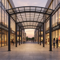 Abri de stationnement pour 2 voitures en aluminium moderne sur mesure, avec structure en alliage, revêtement en poudre, auvent en polycarbonate, imperméable et durable, pour l'extérieur