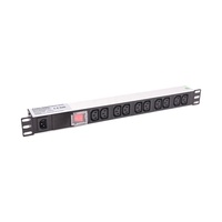 Prise IEC 1xC14, 10x C13, PDU, 11 voies, 250V, 16a, avec interrupteur d'alimentation ON/OFF, livraison gratuite