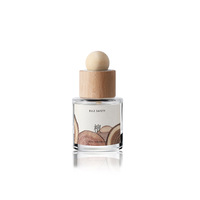 Vente en gros 50ml 100ml 150ml 200ml Bouteille vide de luxe ronde claire blanche de diffuseur de parfum en verre de roseau avec couvercles à vis