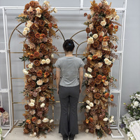 Roses artificielles brunes de 200 cm, rangée de fleurs pour allée, décoration de mariage personnalisée, chemin de table fleuri pour événements festifs
