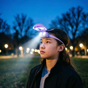 Lampe <span class=keywords><strong>frontale</strong></span> portable rechargeable USB en silicone Panda pour enfants, LED avec réglage de la hauteur de la tête pour la sécurité en camping et en extérieur - Product Image 4