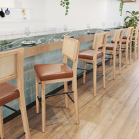 Meubles de restaurant en bois massif, style minimaliste moderne, personnalisables, avec mousse haute densité, ensemble de table et de chaises pour café et bar