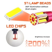 TGZ Sept Couleurs Flash Strobe T10 LED 57SMD W5W 194 168 Ampoule Lumière Intérieure Plaque D'immatriculation Feu De Position Latéral 12V