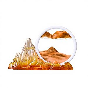 Nouvelle figurine sculptée en résine époxy, style rocaille chinoise et peinture de sable mouvant, ornement de luxe léger haut de gamme pour salon et entrée. - Product Image 1