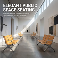 Système de sièges intégré en imitation bois - Banc d'attente en métal durable pour les espaces publics urbains et les projets d'infrastructure publique