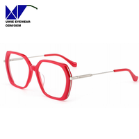 Monture optique hexagonale en acétate sur mesure OEM, taille 54-15-142, vision haute définition pour adultes unisexes, fabricant chinois