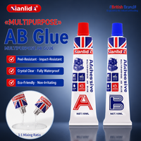 Adhésif époxy double seringue Nianlida 10+10ml pour bricolage, collage de verre, fixation de pierres d'aquarium, inodore, durcissement à température ambiante