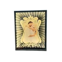 Cadre photo LED en plastique à bas prix, design amour, souvenir de mariage, cadre photo de table, vente en gros, cadre photo LED pour couple