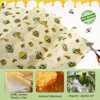 Emballage alimentaire réutilisable en cire d'abeille biologique et durable, tissu en graines de coton de haute qualité, naturel, grade A, emballage en sac