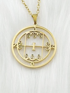 Collana XUNYUE in Acciaio Inox con Sigillo di Lucifero, Gioiello Satanico con Incisione Laser di Asmoday e Baphomet - Product Image 2